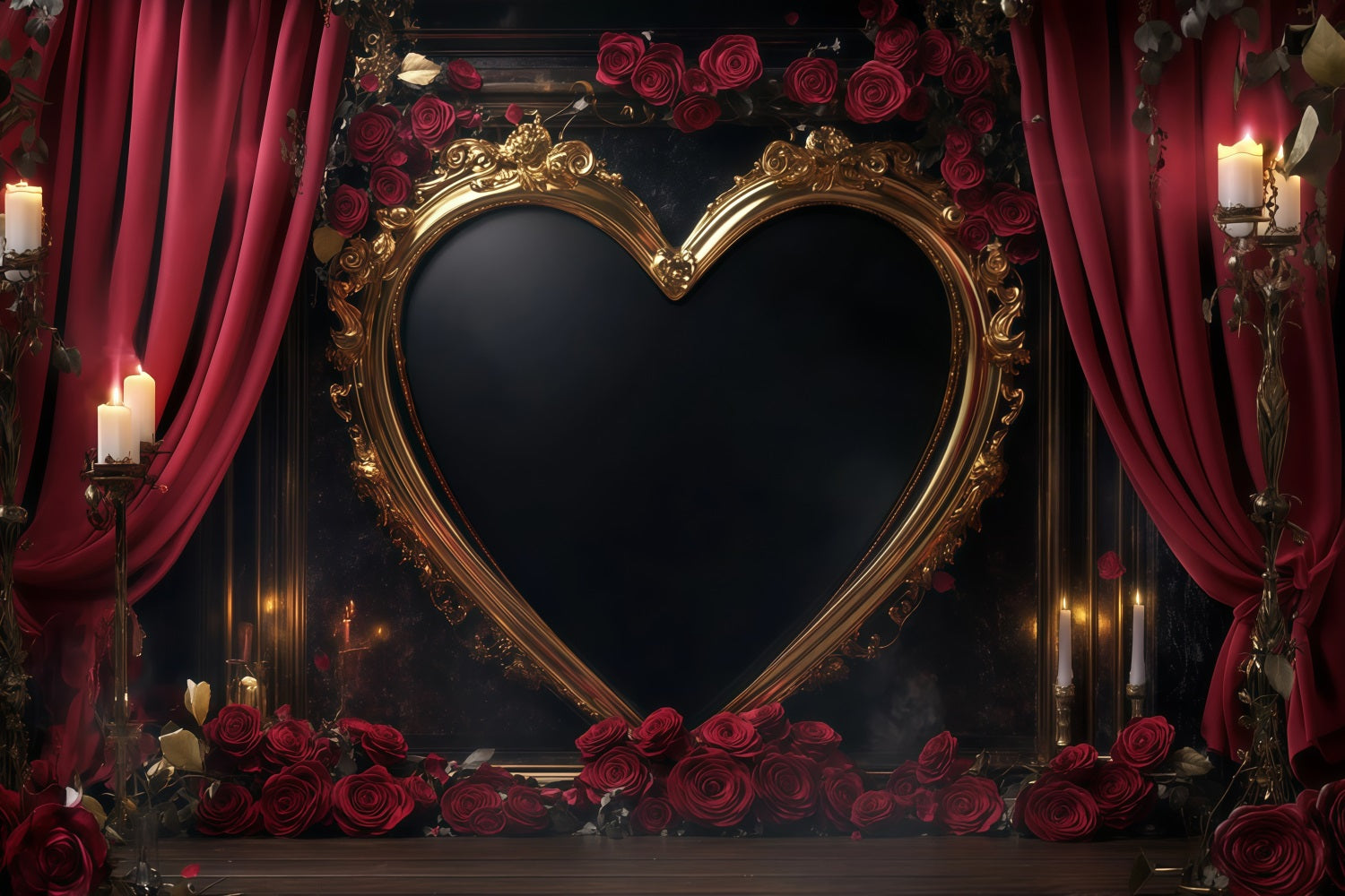 Valentine Heart Backdrop Vintage Love Heart Frame Valentines Backdrop MRR11-117