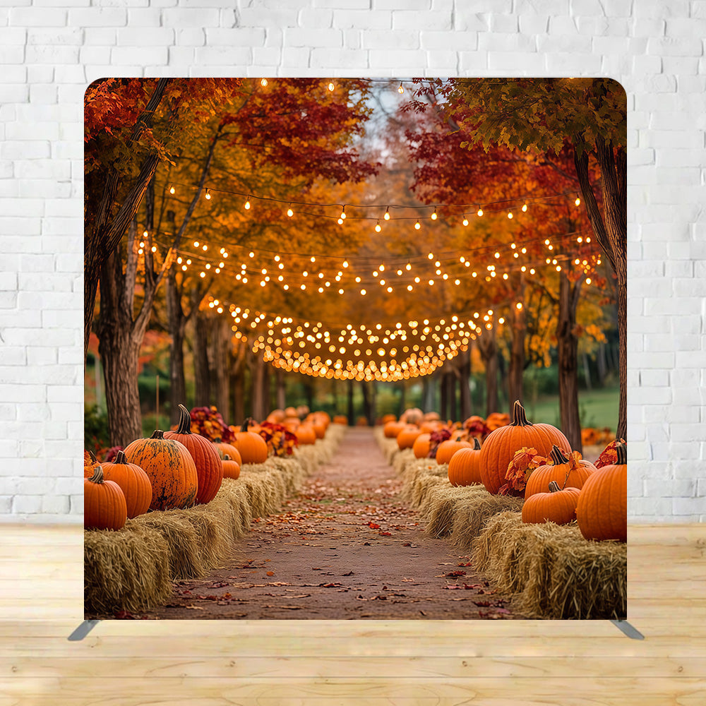 Tension Backdrop Pumpkin Pathway Festive Lights Autumn Backdrop MRR11-2