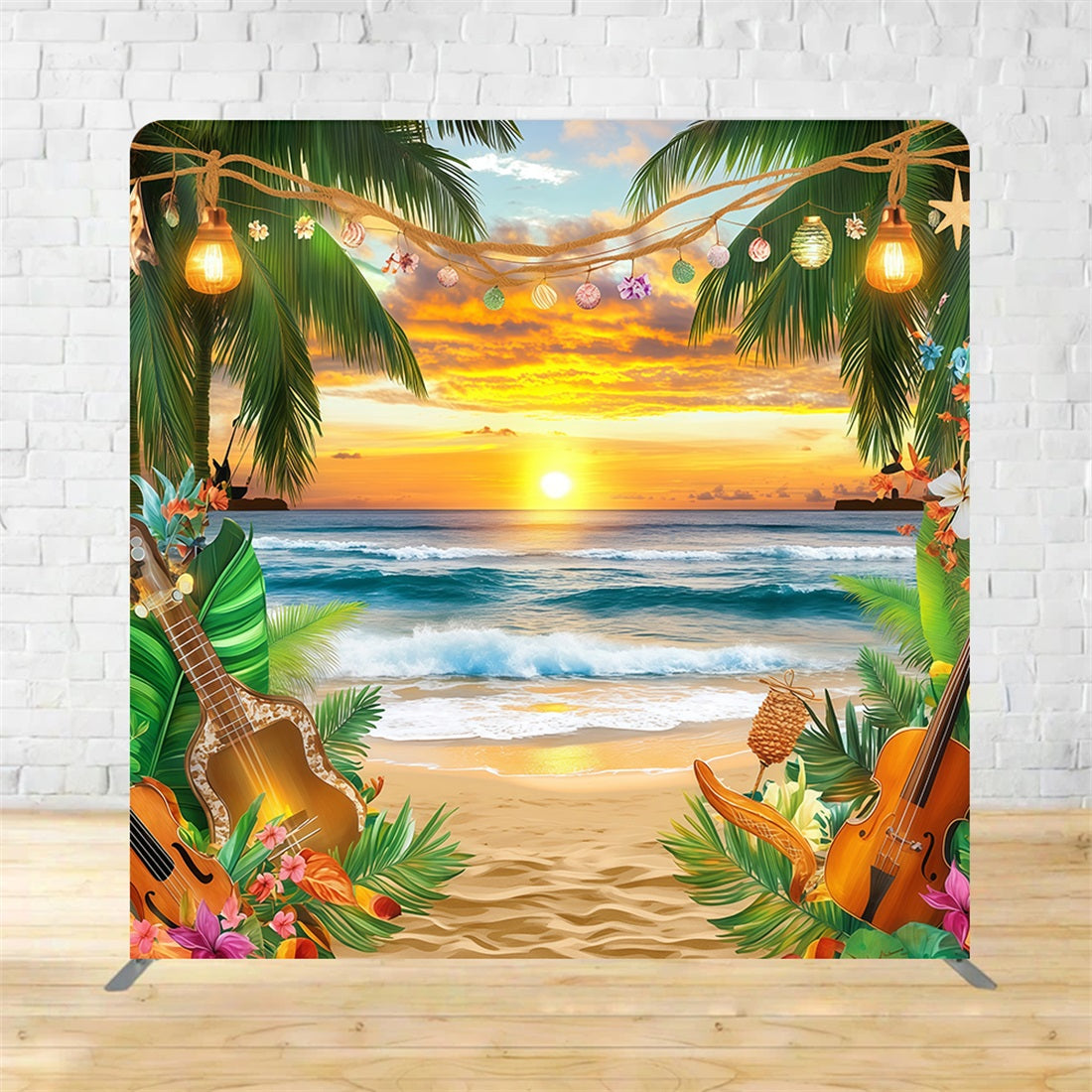 Square Shape Tension Fabric Display Arch Sunset Beach Summer Backdrop
