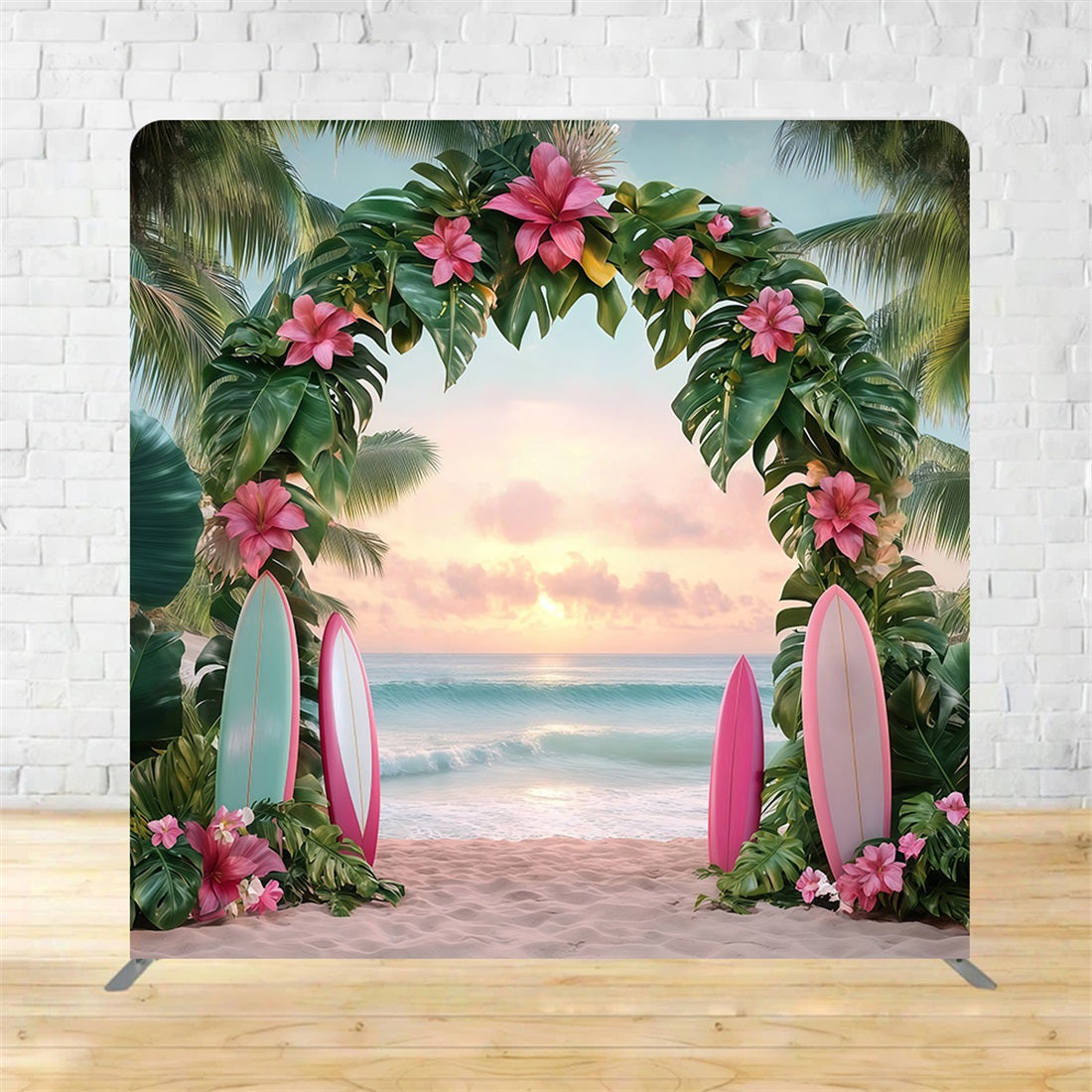 Tension Fabric Backdrop Tropical Beach Party Summer Backdrop MRR11-55