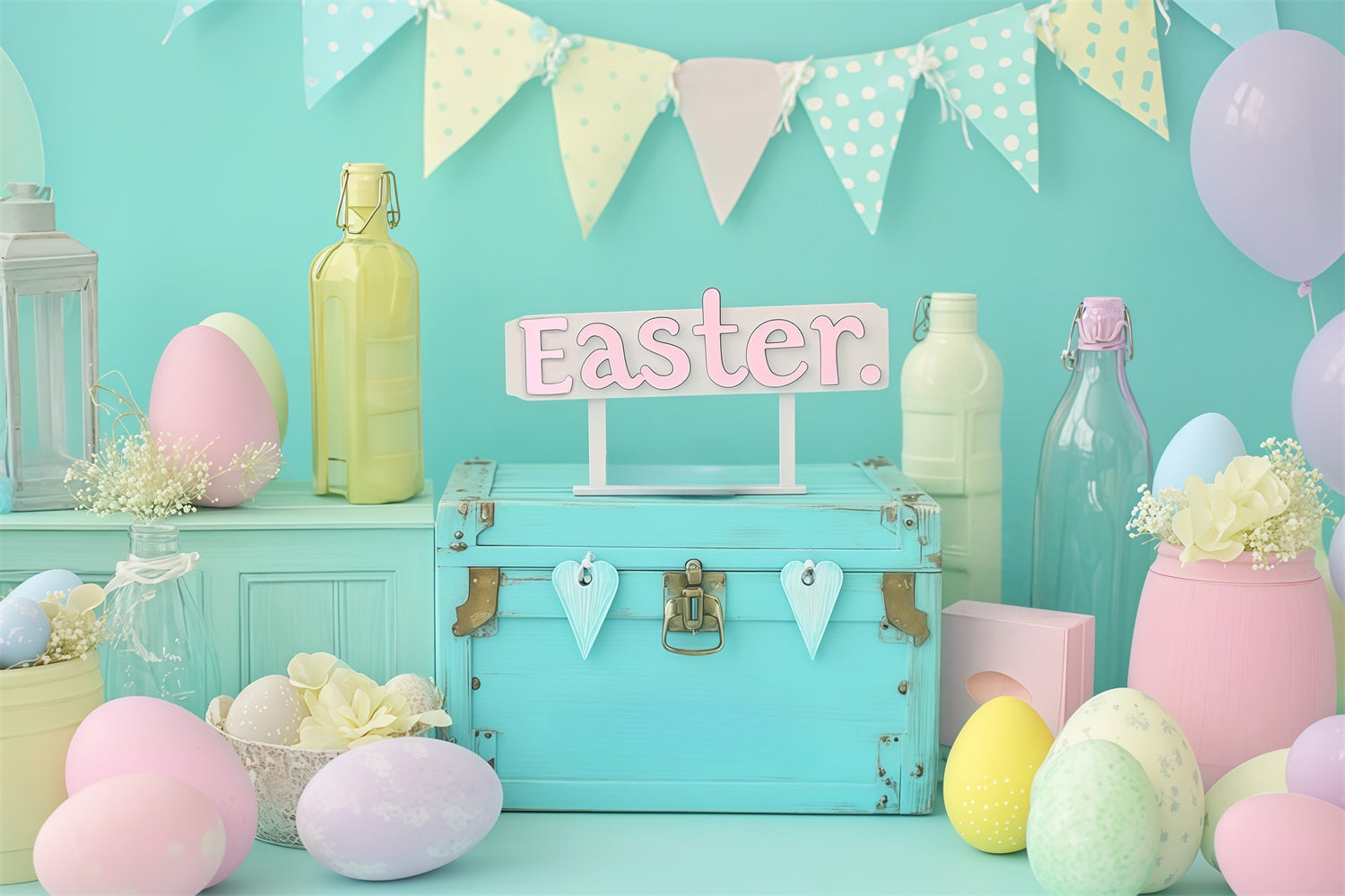 Easter Backdrop Pastel Props Display Easter Photo Backdrop MRR11-71