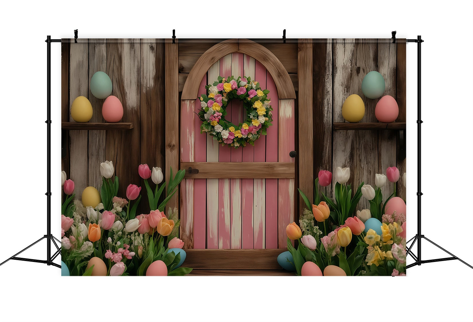 Easter Egg Backdrop Enchanted Meadow Egg Path Easter Photography Backdrops MRR11-88