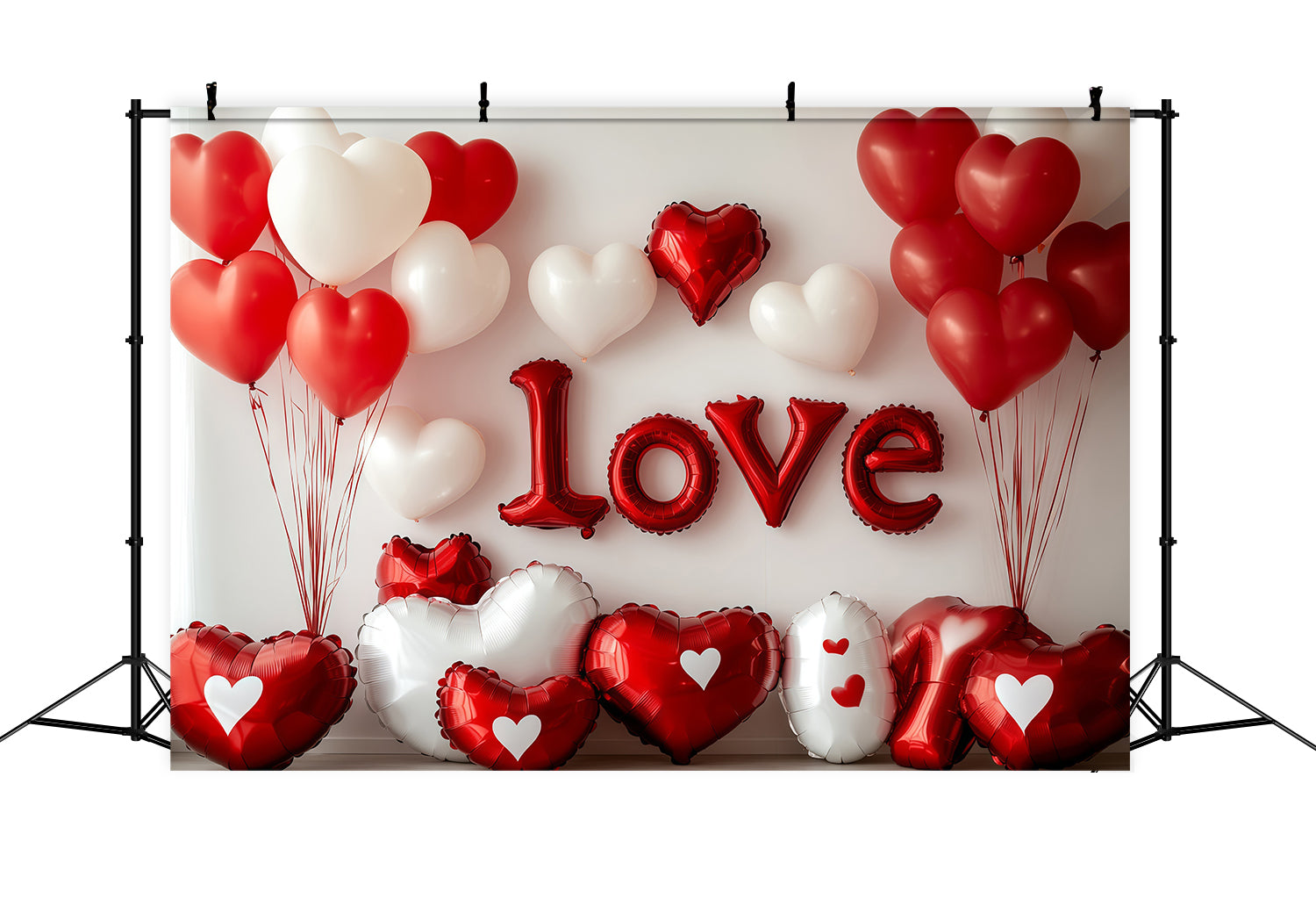 Valentine Balloon Backdrop Heart Balloon Love Valentine's Day Backdrop MRR11-99
