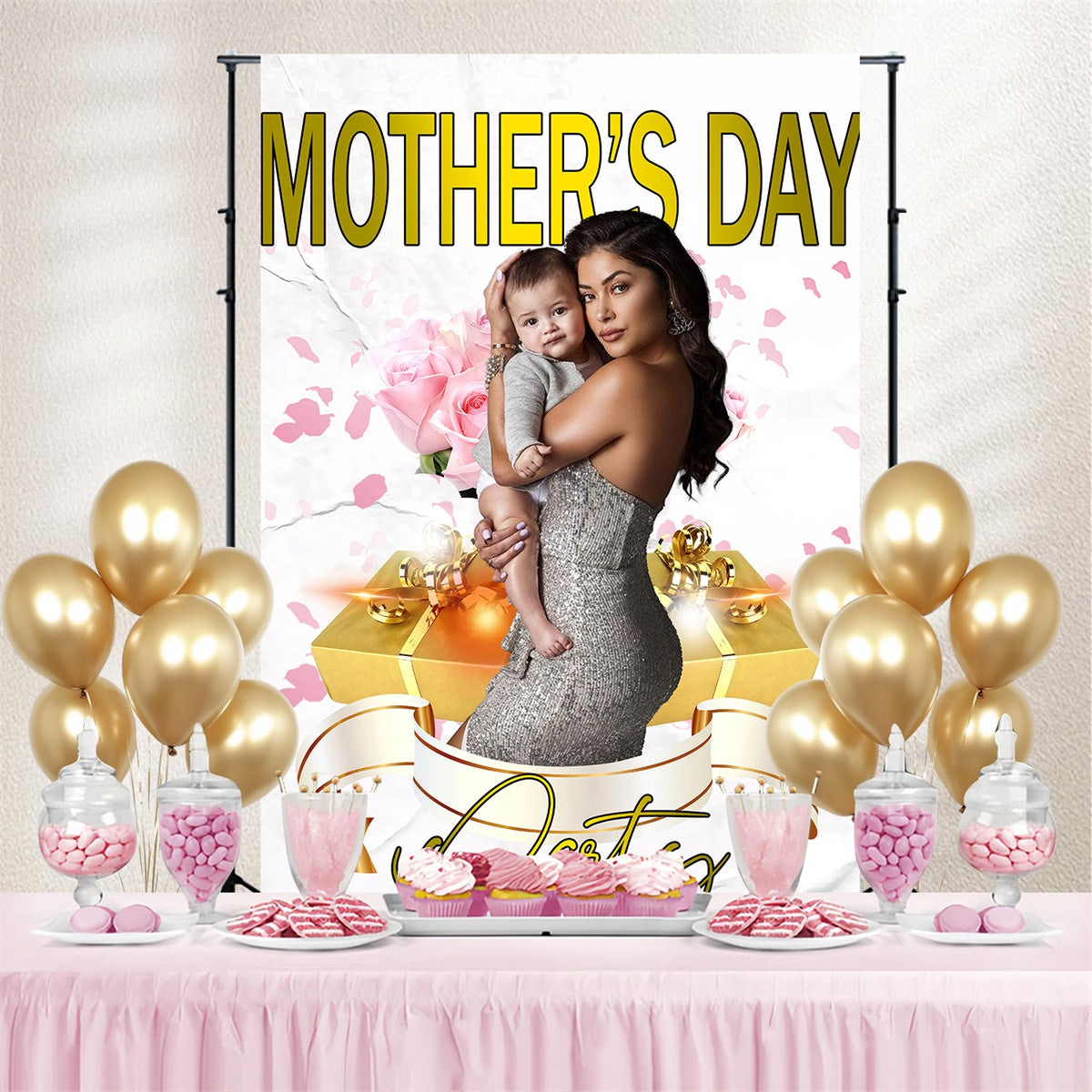Mother's Day Backdrop Ideas Floral Gift Backdrop Personalized Backdrop MRR3-113