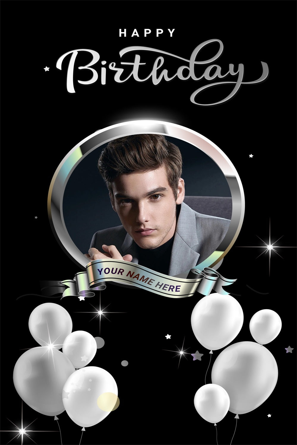 Custom Backdrops For Birthdays Luxury Silver Black Backdrop MRR3-27