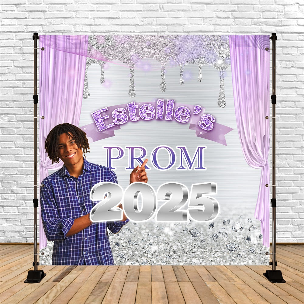 Prom Backdrop Lavish Curtain Sparkle Customized Graduation Party Backdrop MRR5-14