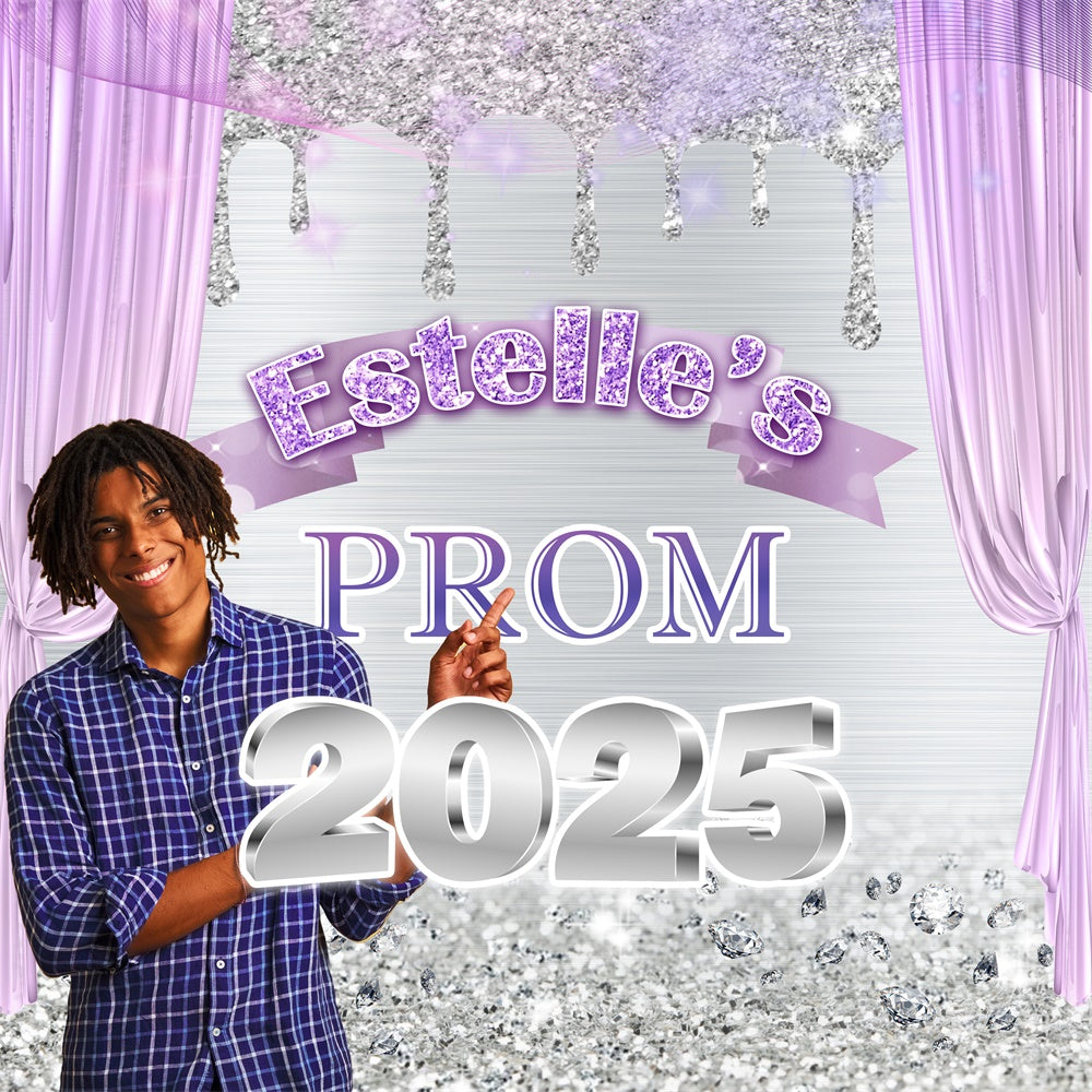 Prom Backdrop Lavish Curtain Sparkle Customized Graduation Party Backdrop MRR5-14