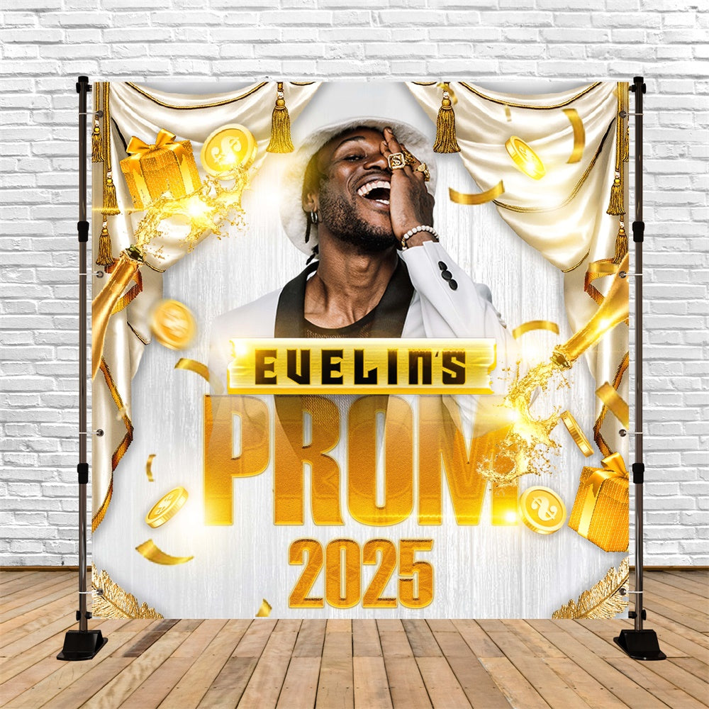 Prom Backdrops  Luxury Curtain Personalized Graduation Party Backdrop MRR5-27
