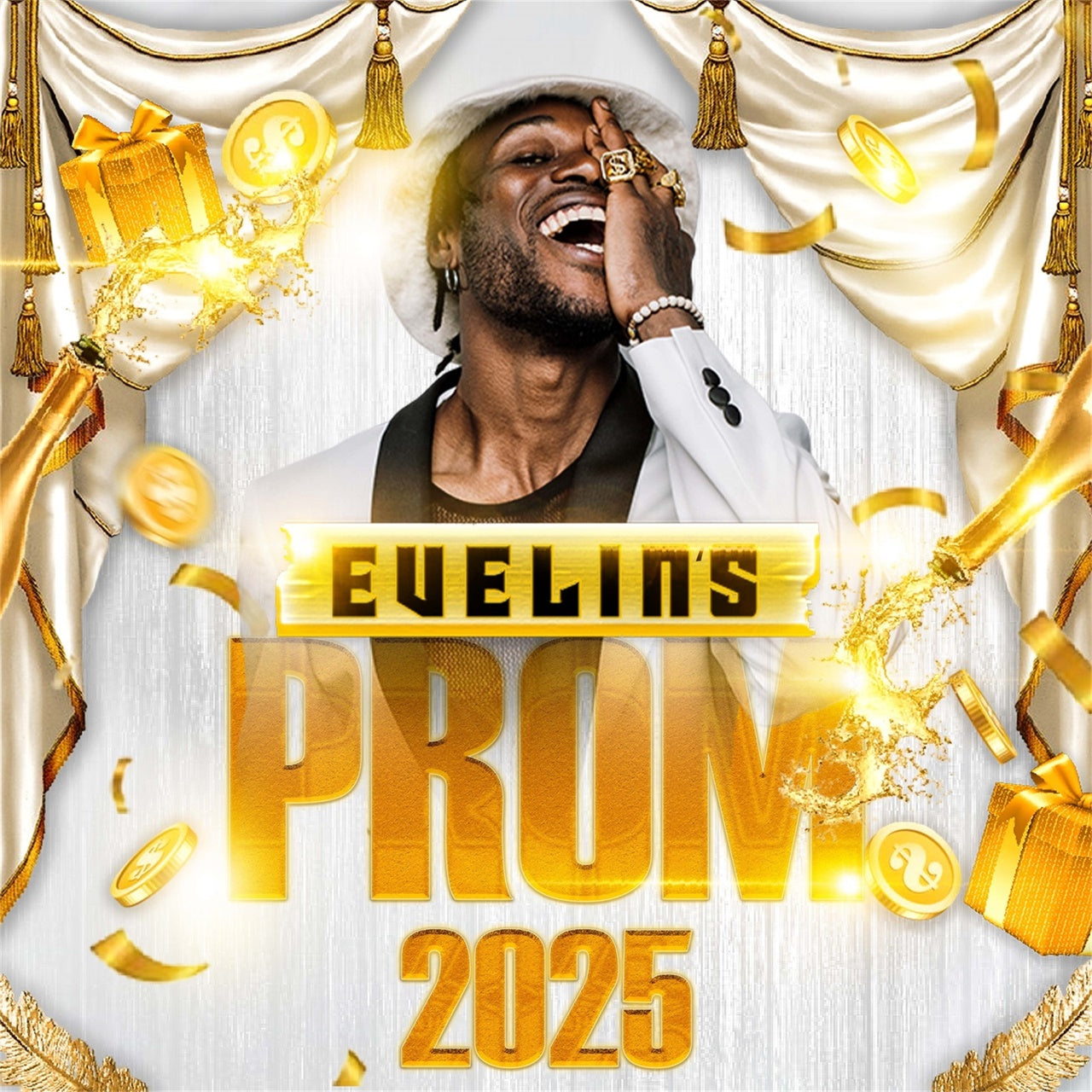 Prom Backdrops  Luxury Curtain Personalized Graduation Party Backdrop MRR5-27