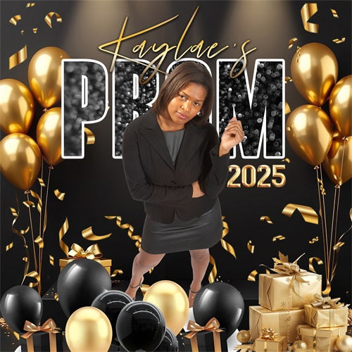 Prom 2025 Backdrop Luxe Balloons Gift Custom Party Graduation Backdrop MRR6-1