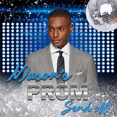 Prom Backdrops Shine Disco Night Personalized Party Graduation Backdrop MRR6-11