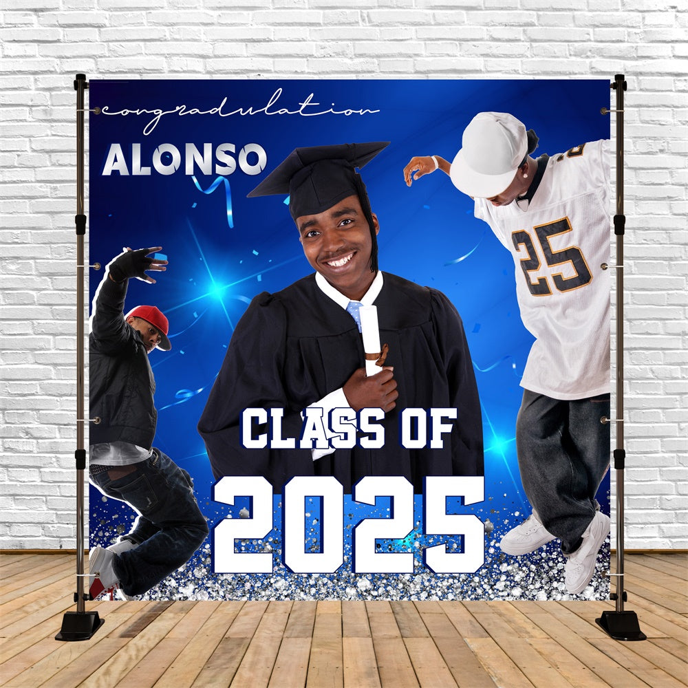 Graduation Backdrops Hip Hop Style Personalized Party Graduation Backdrop MRR6-15