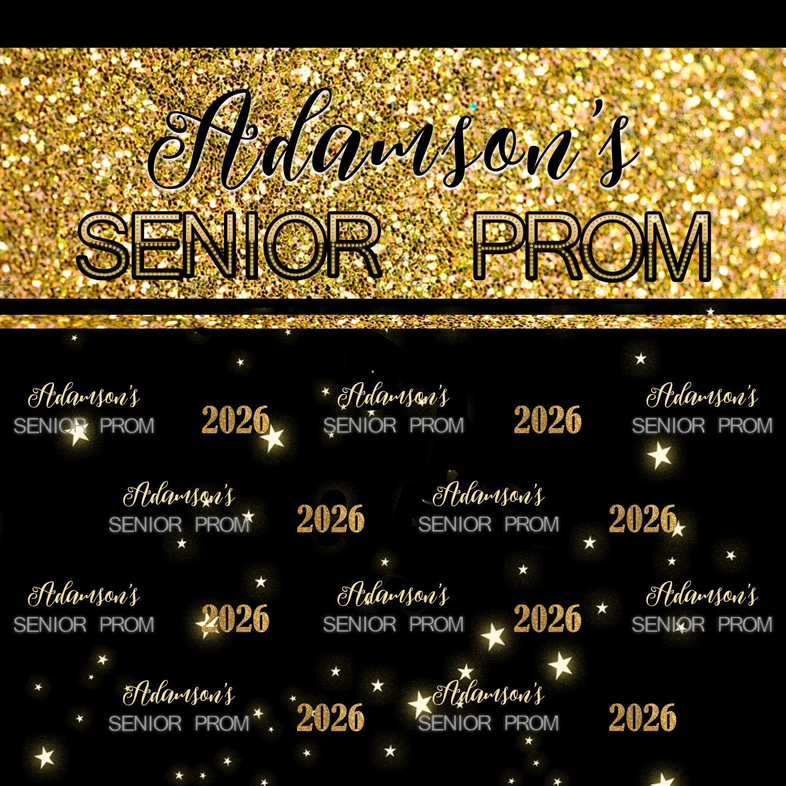 Prom Backdrop Ideas Glitter Banner Elegant Party Graduation Backdrop MRR6-2