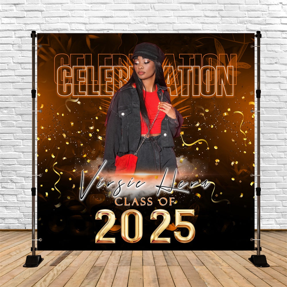 Personalized Graduation Backdrop Confidence Glow Party Graduation Backdrop MRR6-35