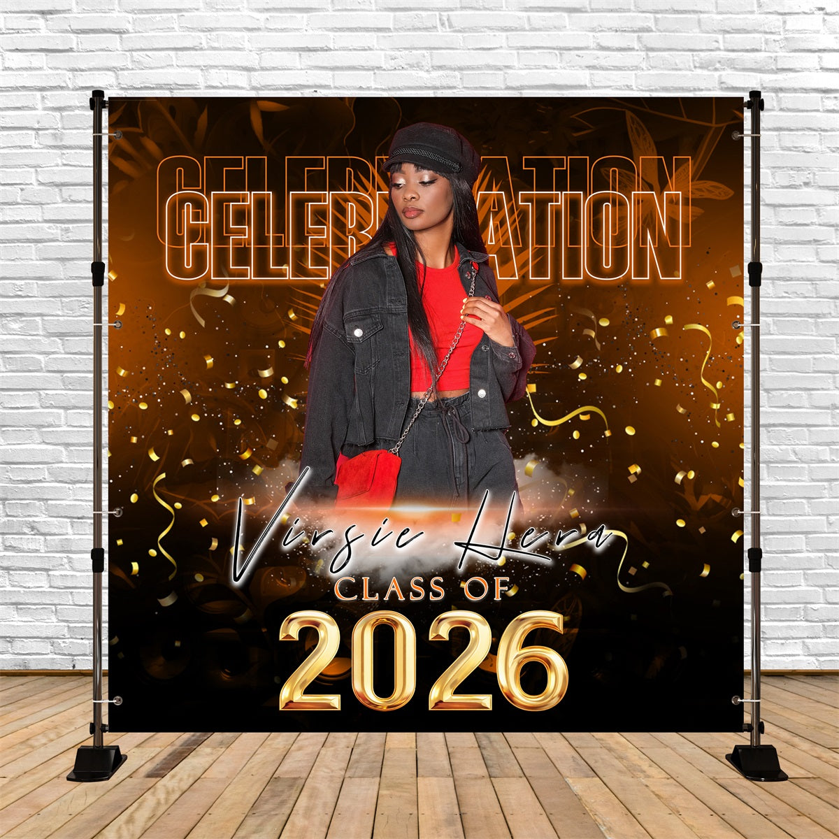 Personalized Graduation Backdrop Confidence Glow Party Graduation Backdrop MRR6-35