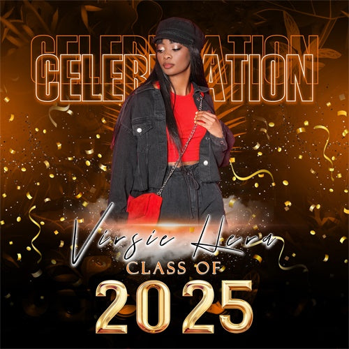 Personalized Graduation Backdrop Confidence Glow Party Graduation Backdrop MRR6-35