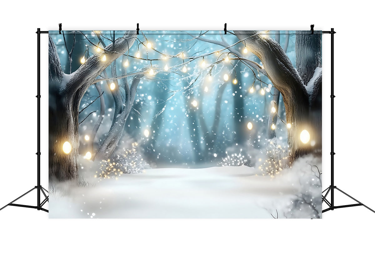 Winter Forest Backdrop Enchanted Snow Glow Backdrop MRR7-108
