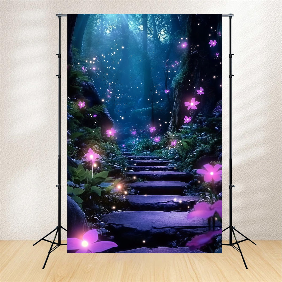 Enchanted Forest Backdrops Dreamy Bloom Steps Backdrop MRR7-111