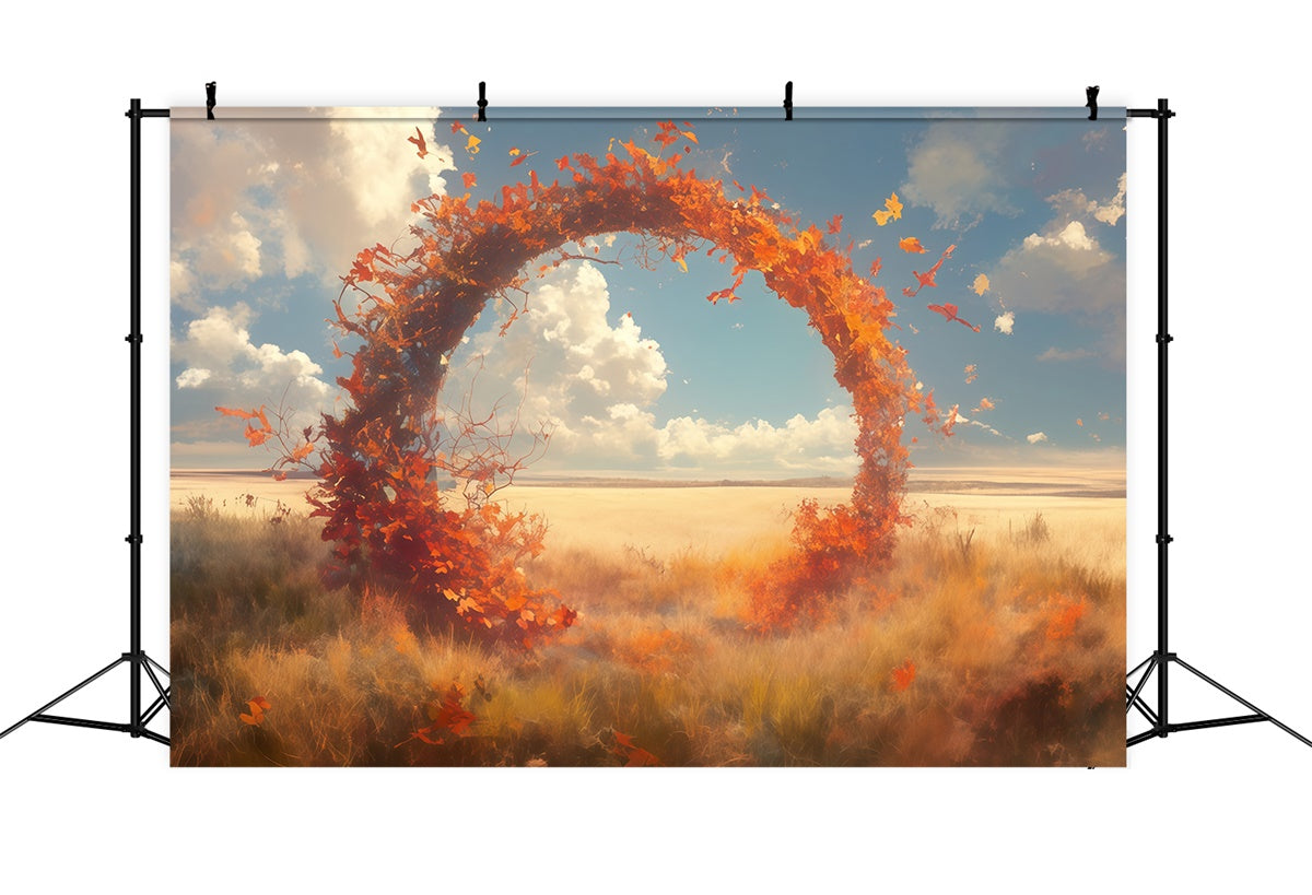 Fall Photoshoot Backdrop Dreamy Meadow Arch Backdrop MRR7-117