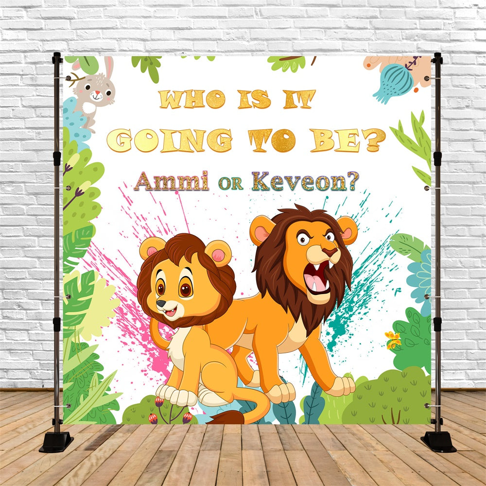 Backdrops For Baby Shower Jungle Baby Mystery Customized Backdrop MRR7-12