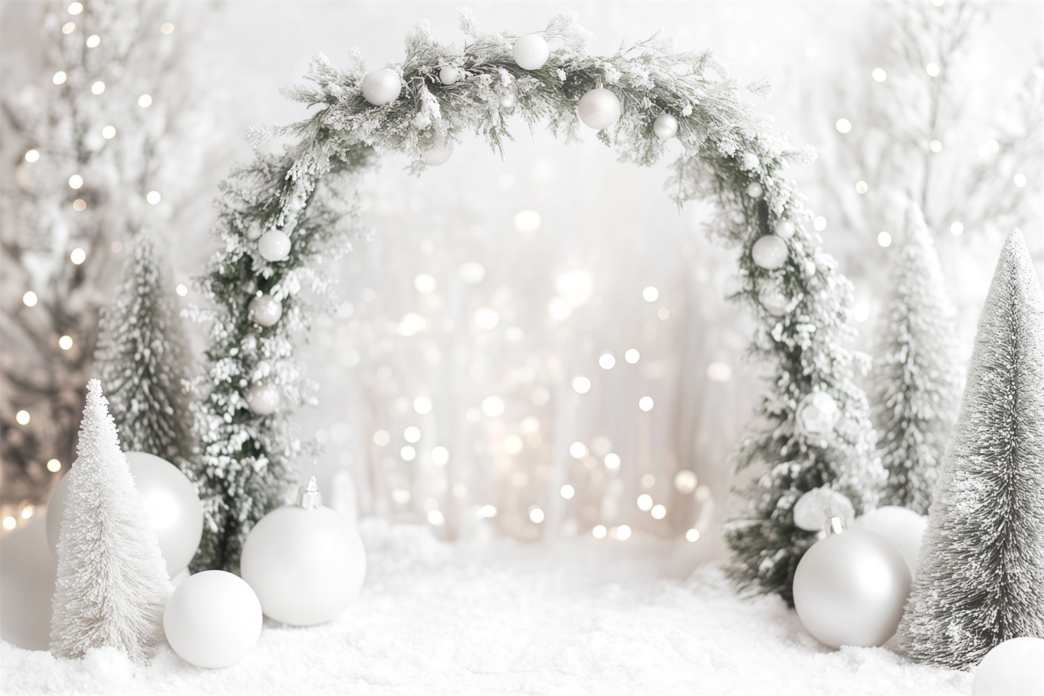 Winter Snow Backdrop Winter Glow Archway Backdrop MRR7-146