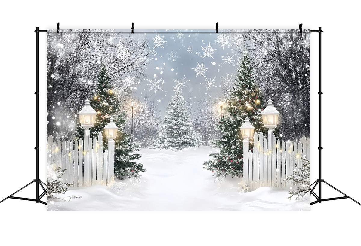 Snowflake Backdrop Sparkle Pine Welcome Backdrop MRR7-155