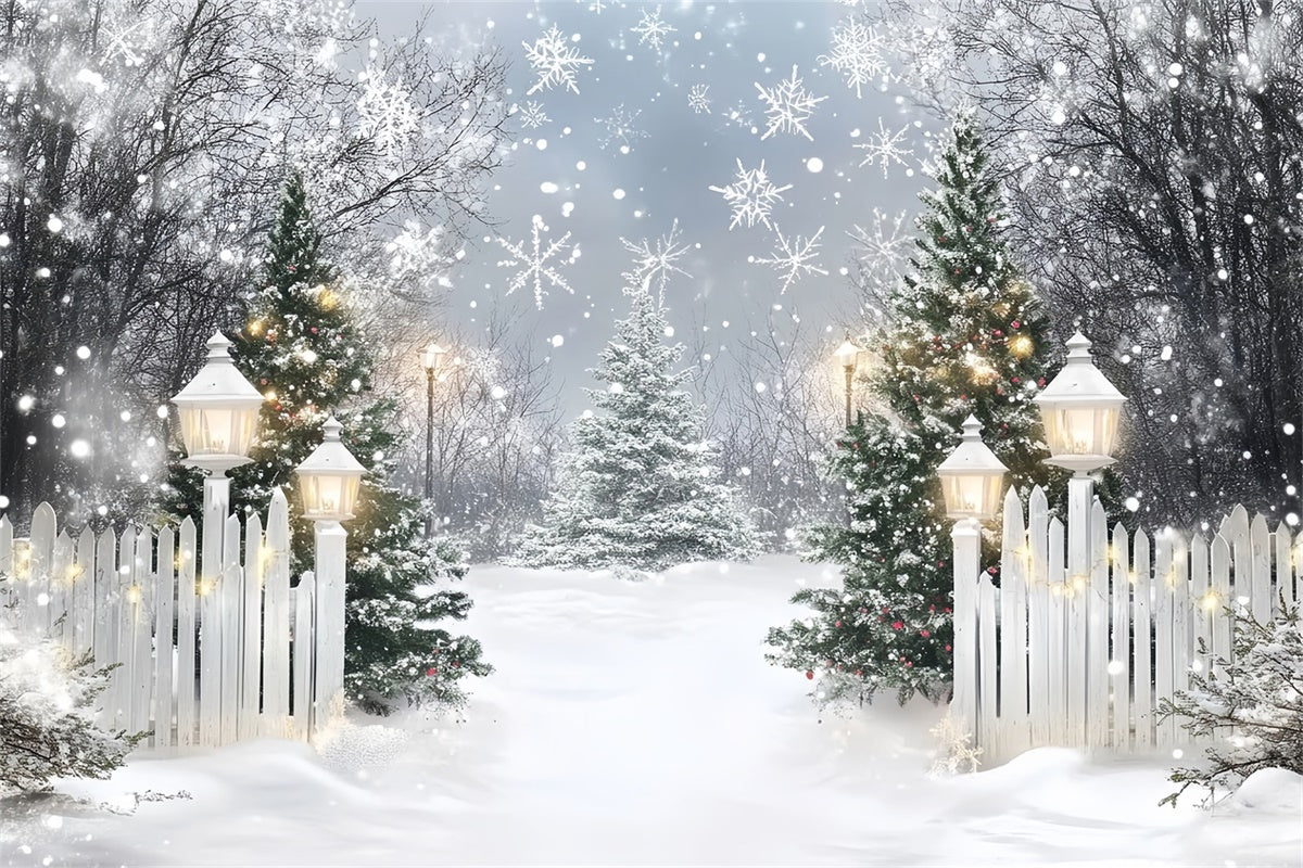 Snowflake Backdrop Sparkle Pine Welcome Backdrop MRR7-155