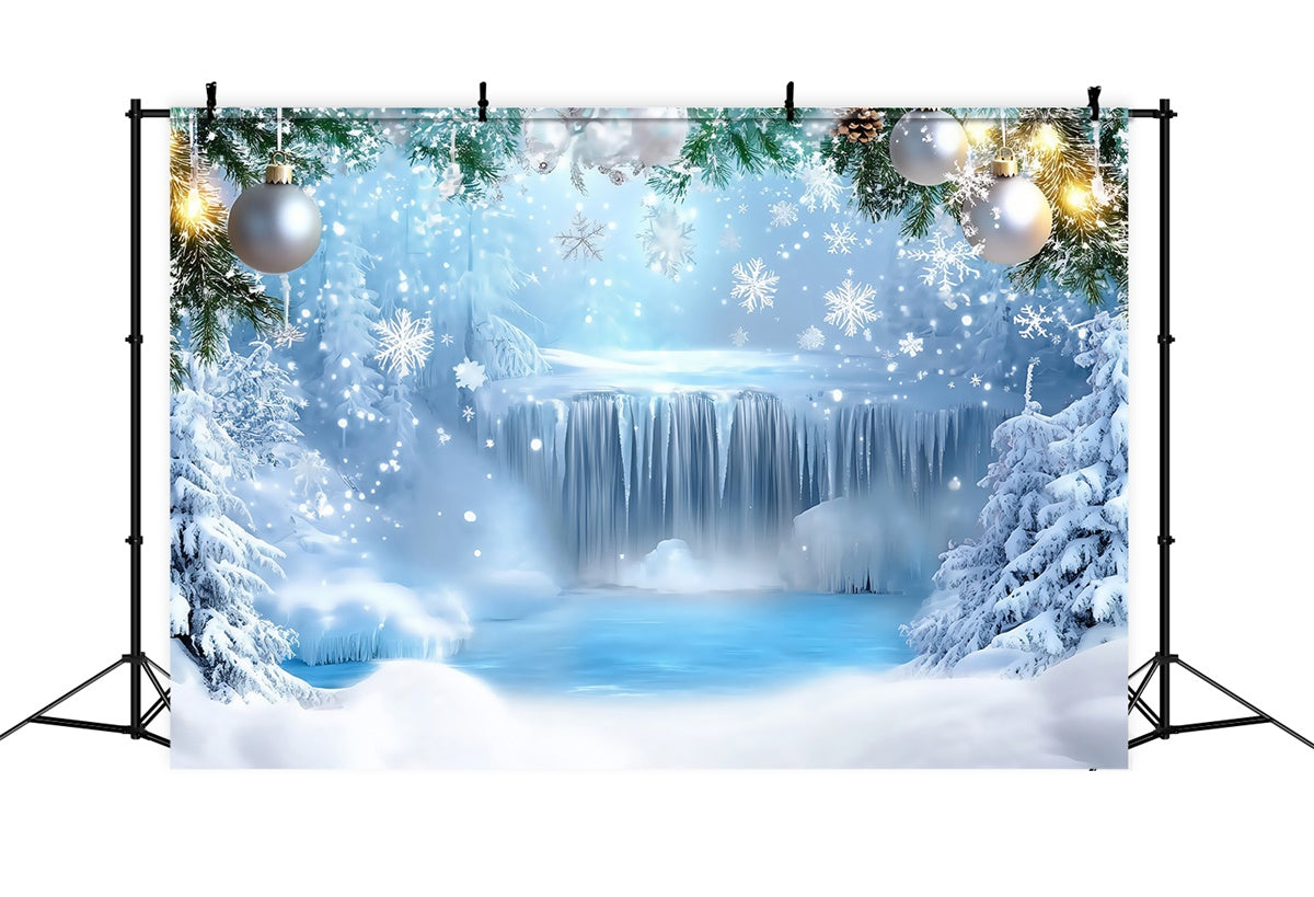 Winter Wonderland Backdrop Frozen Waterfall Backdrop MRR7-168
