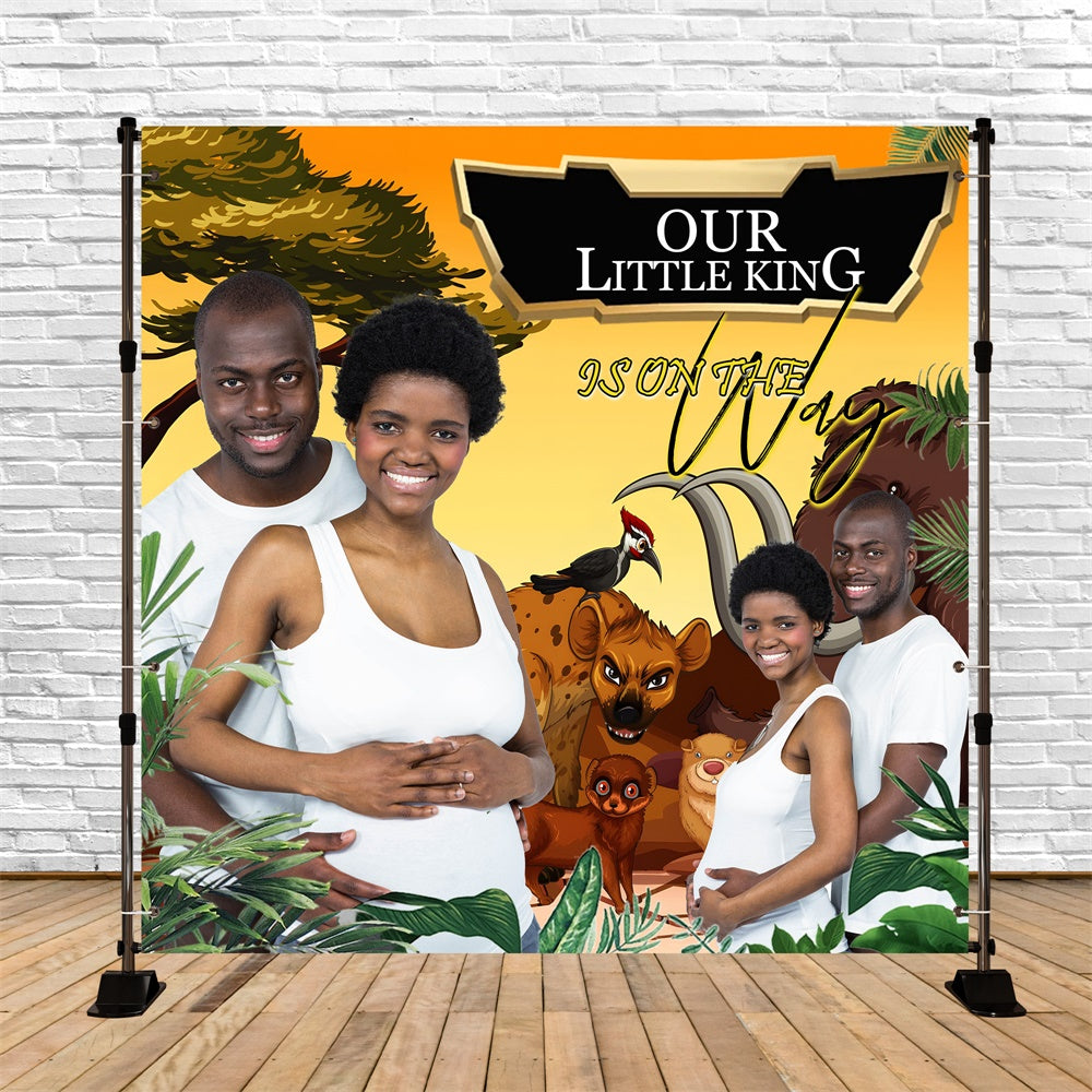 Backdrop For Baby Shower Wild Kingdom Baby Custom Backdrop MRR7-17