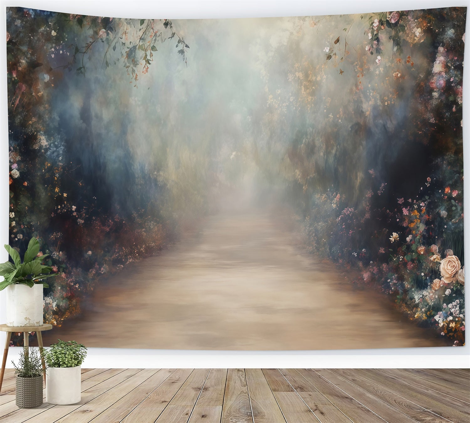 Artistic Backdrop Twilight Floral Path Cloth Backdrops MRR7-182