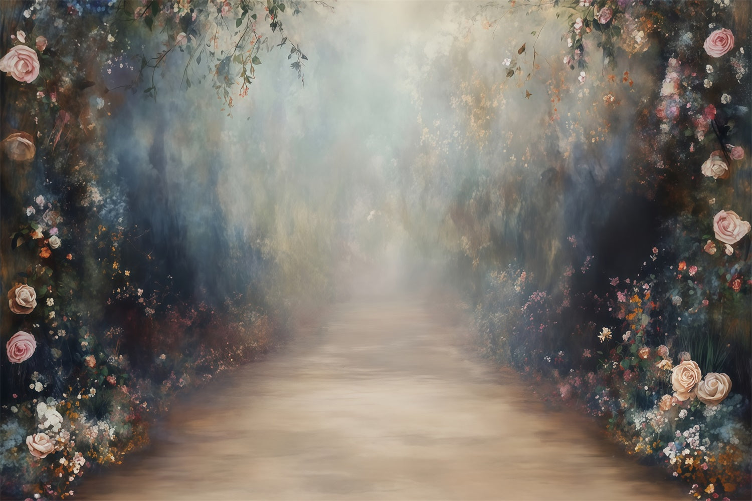Artistic Backdrop Twilight Floral Path Cloth Backdrops MRR7-182