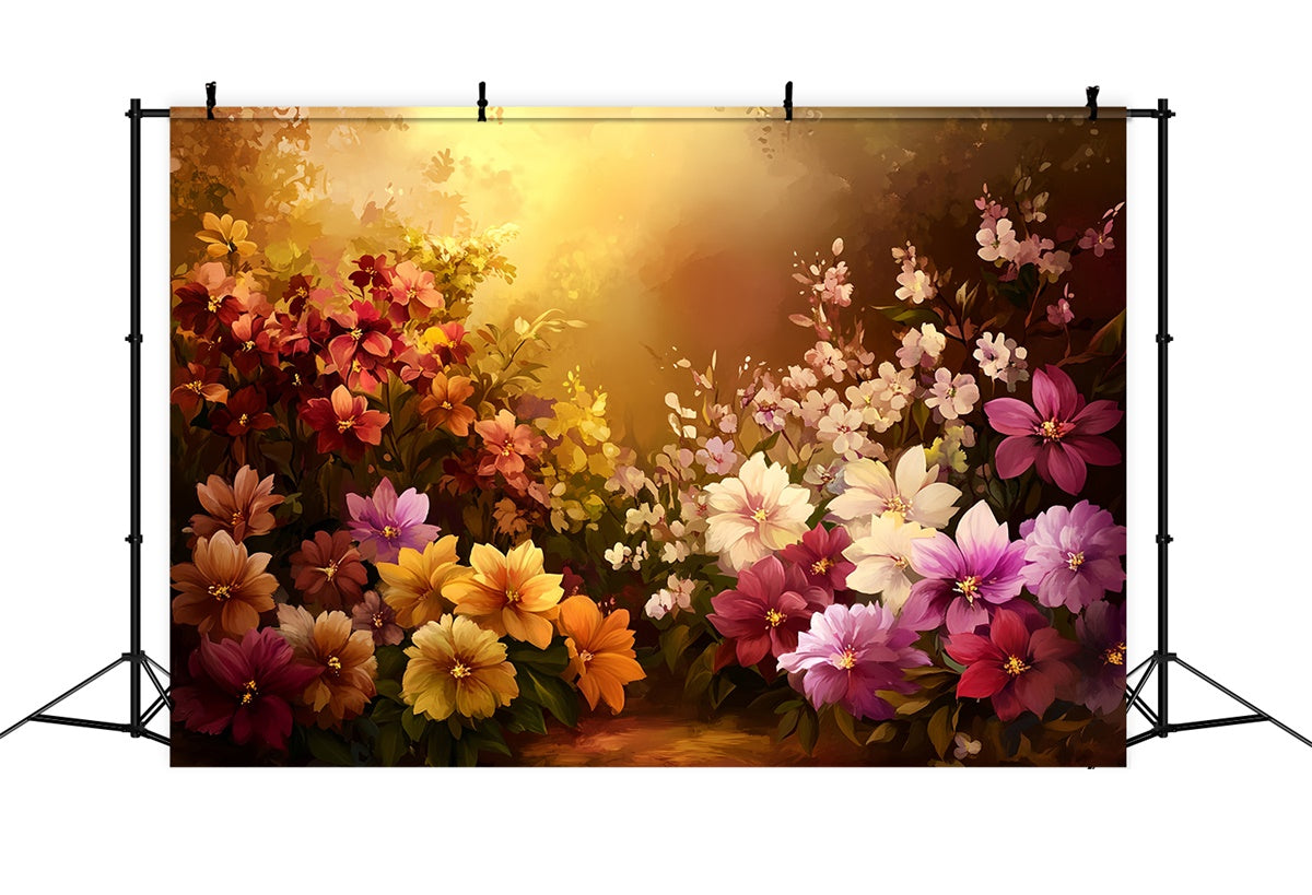 Artistic Backdrops Warm Toned Garden Fabric Backdrops MRR7-185