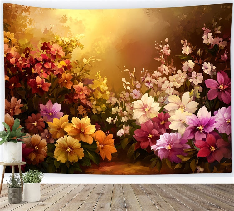 Artistic Backdrops Warm Toned Garden Fabric Backdrops MRR7-185