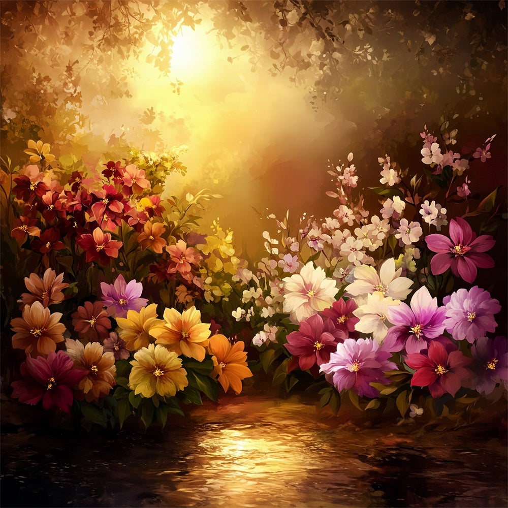 Artistic Backdrops Warm Toned Garden Fabric Backdrops MRR7-185