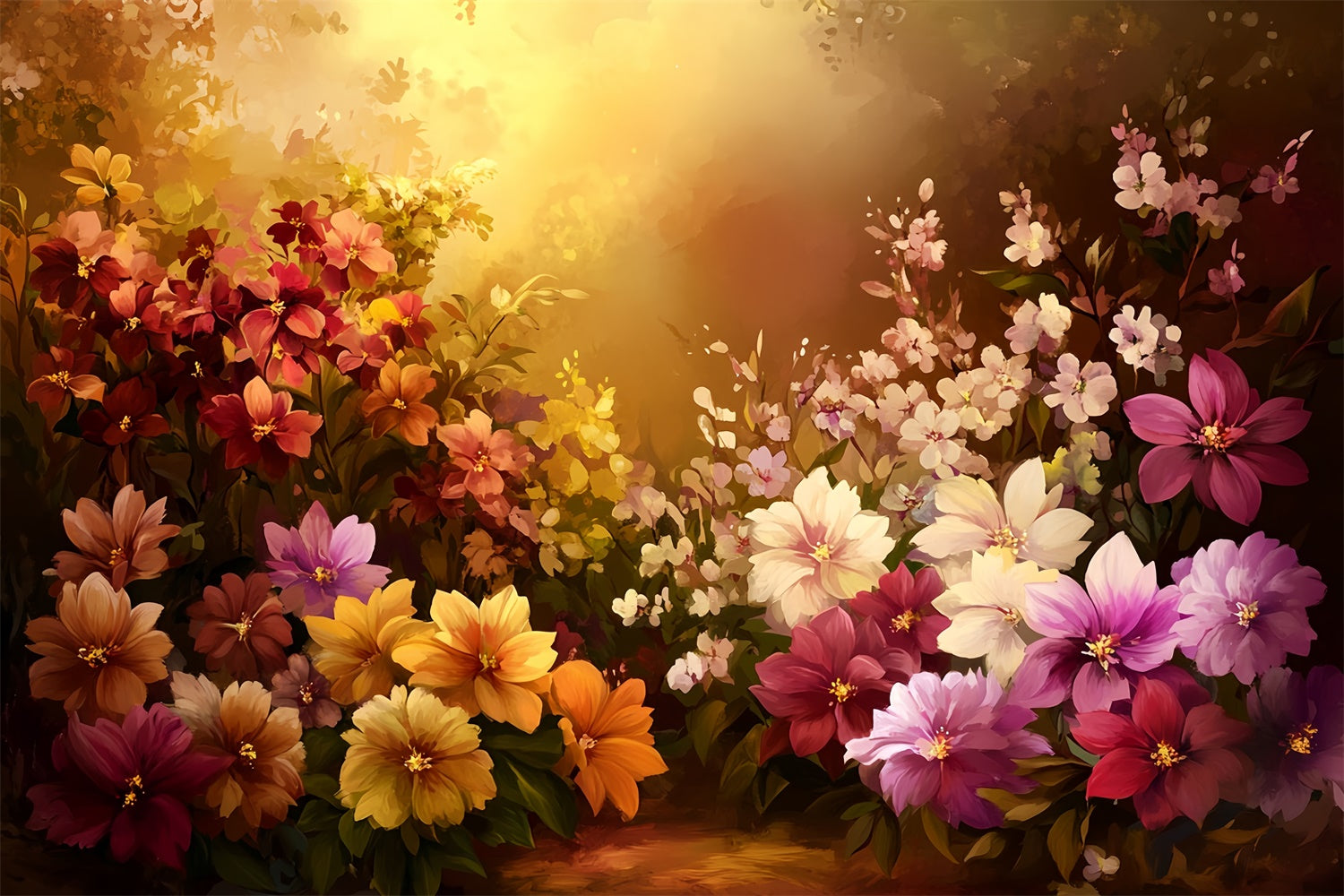 Artistic Backdrops Warm Toned Garden Fabric Backdrops MRR7-185