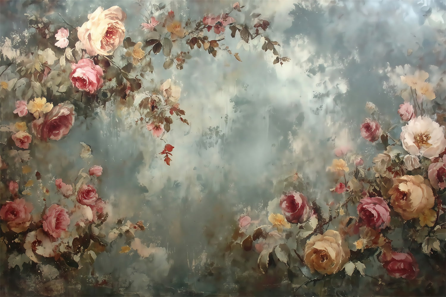 Painting Backdrops Classic Rose Dream Cloth Backdrops MRR7-187