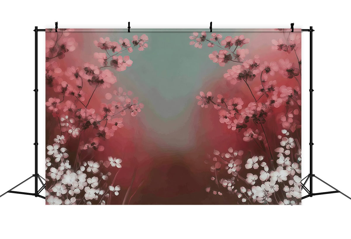 Painting Backdrop Watercolor Pink Bloom Video Backdrop MRR7-190
