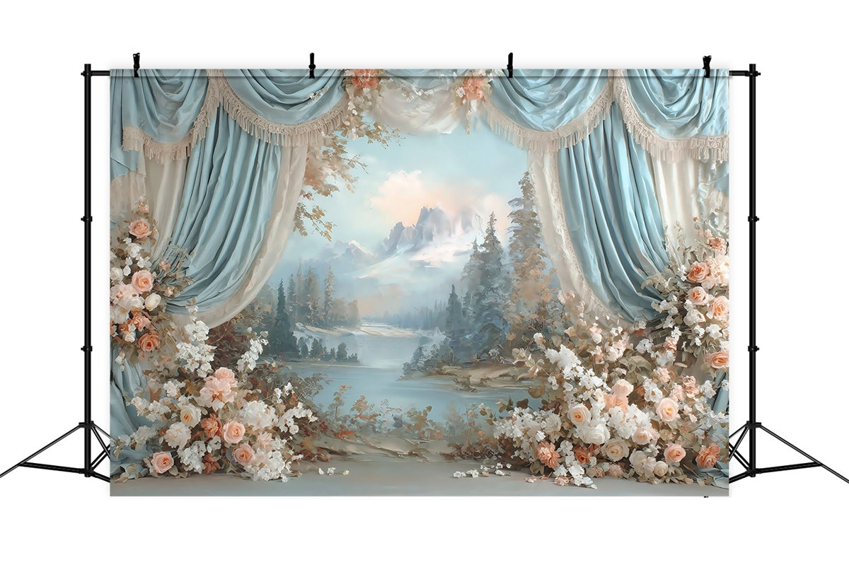 Beautiful Backdrop Draped Garden Vista Fine Art Backdrop MRR7-192