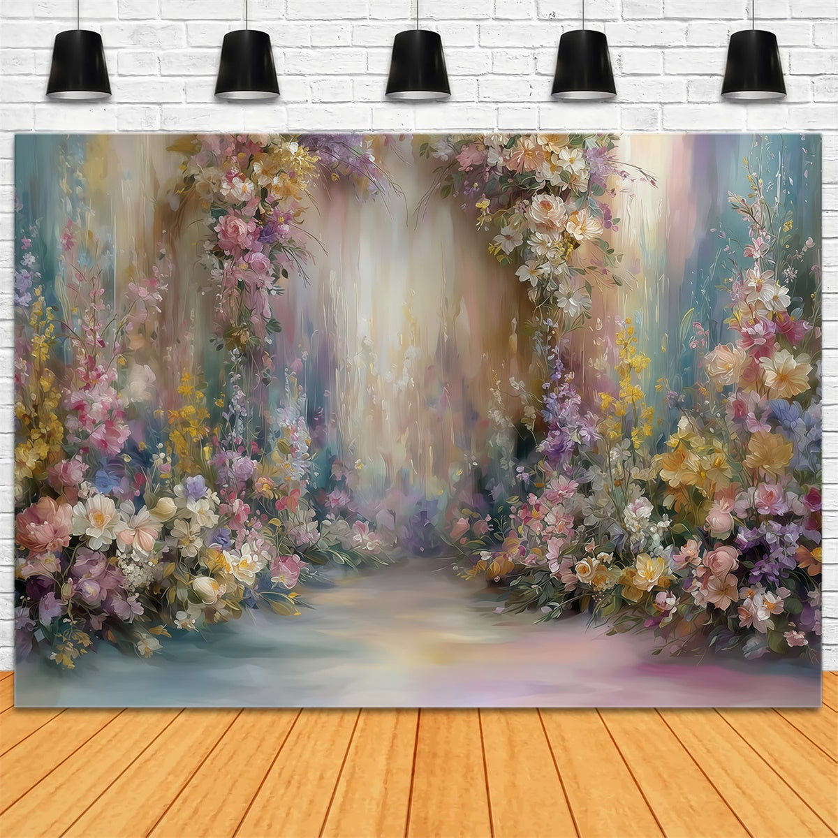 Oil Painting Photography Backdrop Pastel Floral Backdrop MRR7-193