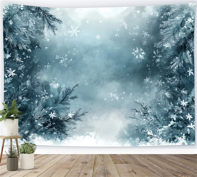 Fine Art Backdrops Winter Frosty Wonderland Cloth Backdrop MRR7-196