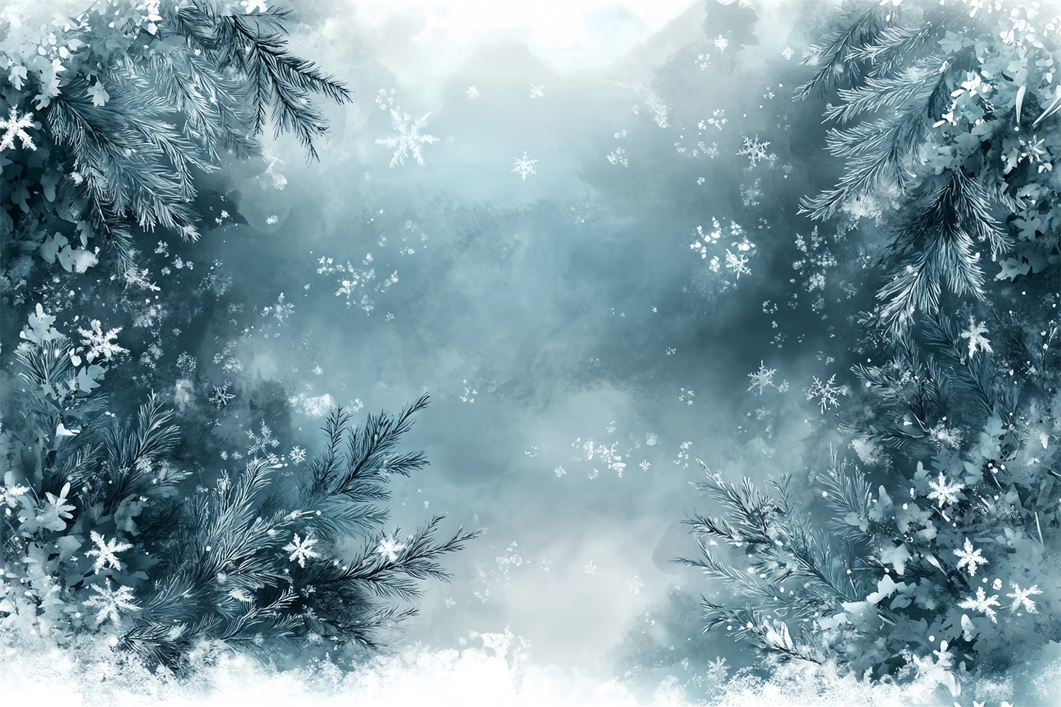 Fine Art Backdrops Winter Frosty Wonderland Cloth Backdrop MRR7-196