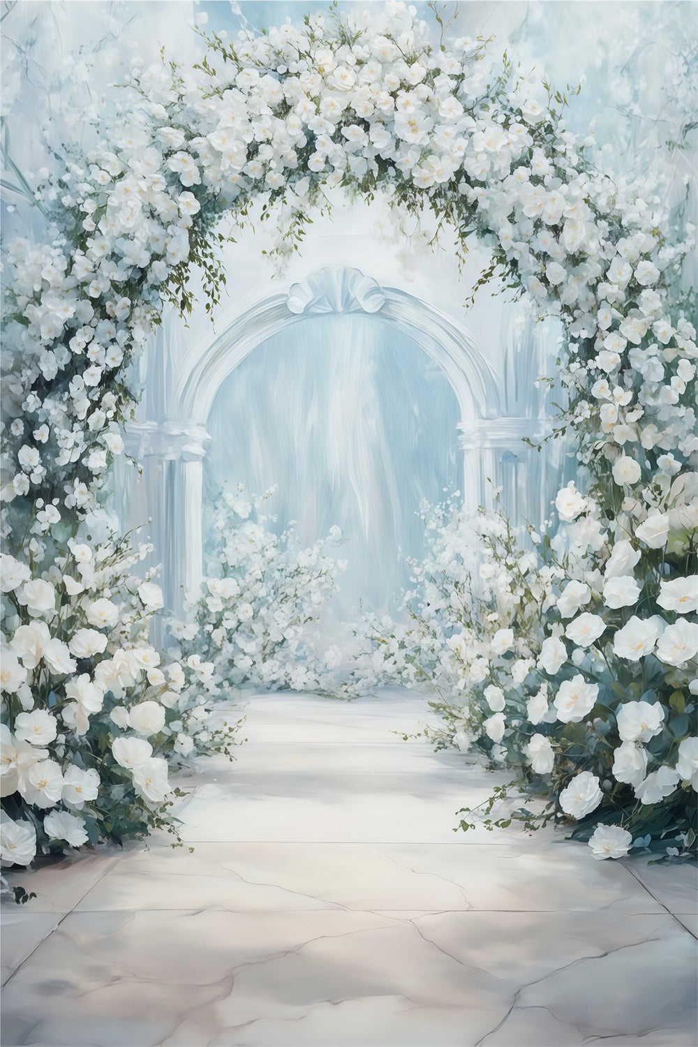 Fine Art Photography Backdrop Angelic Rose Garden Backdrop MRR7-207