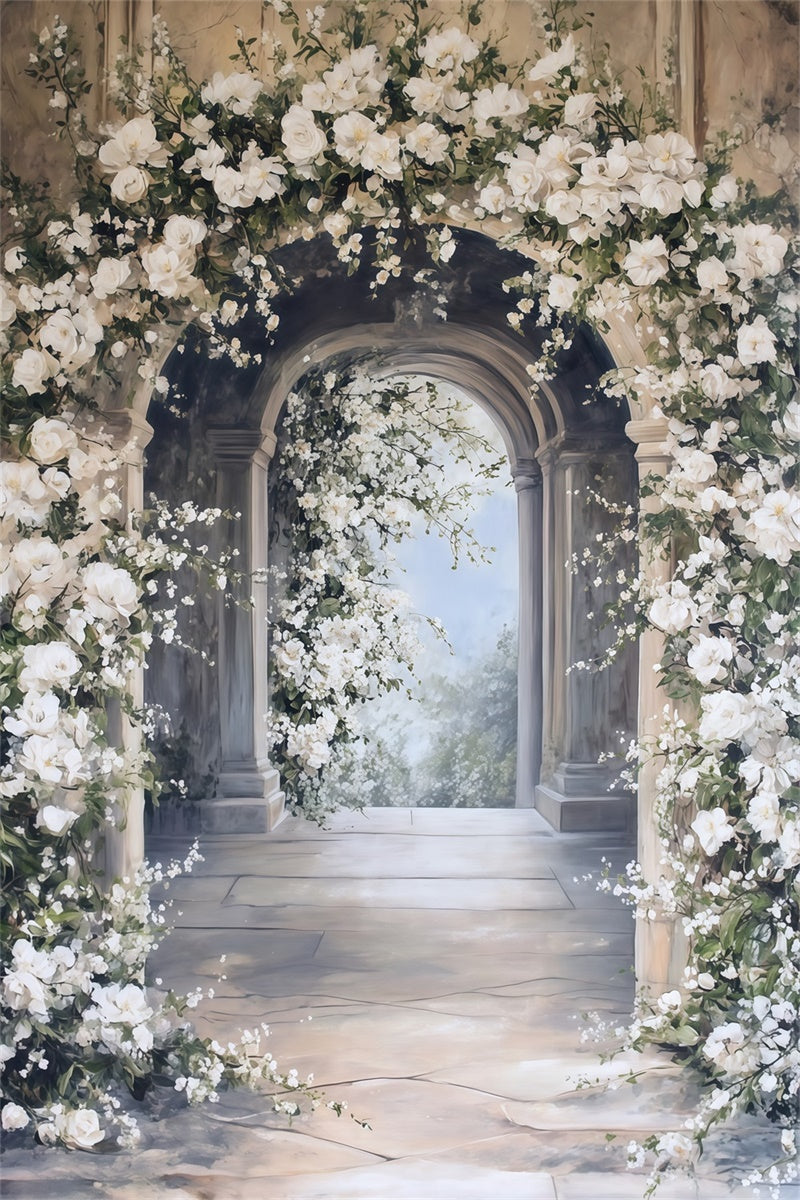 Backdrops Fine Art Classic Floral Corridor Video Backdrop MRR7-208