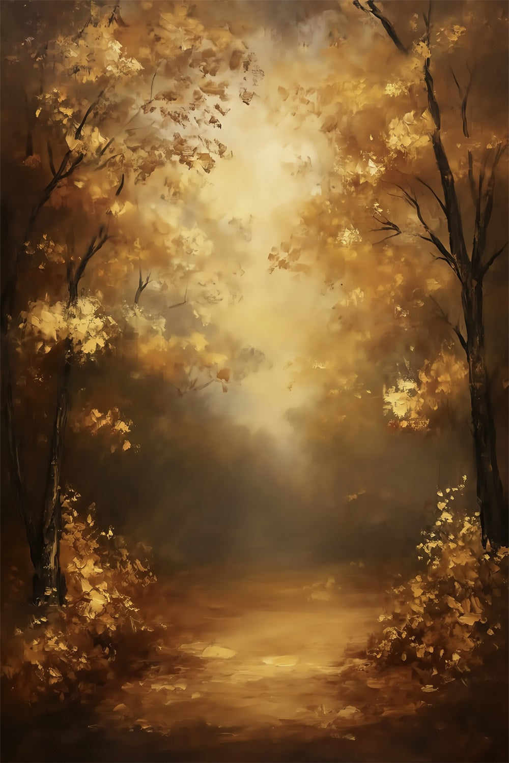 Oil Painting Photography Backdrop Amber Forest Glow Backdrop MRR7-210