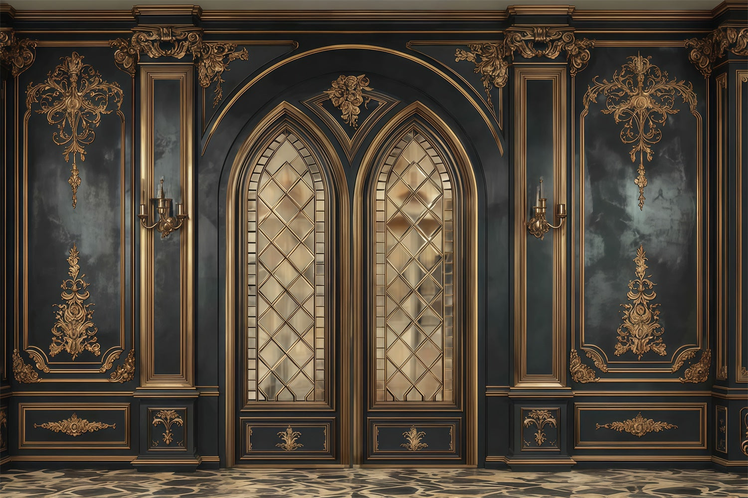 Victorian Backdrop Palace Entrance Vintage Photo Backdrop MRR7-212