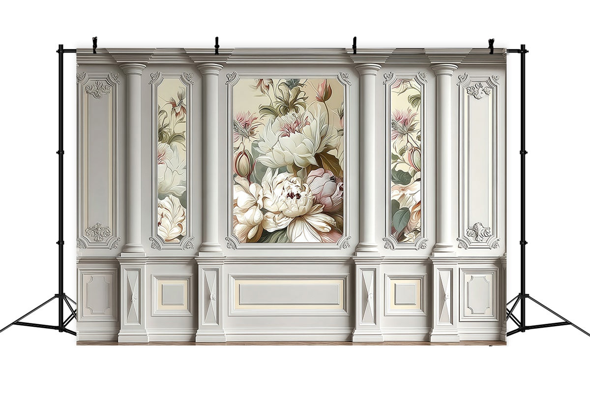 Rococo Backdrop Garden Carved Vintage Wall Backdrop MRR7-216