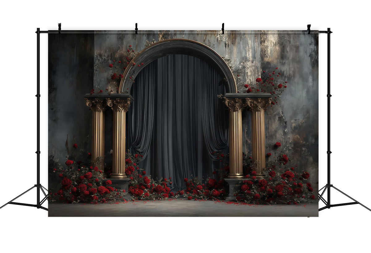 Vintage Photography Backdrop Dark Romance Archway Backdrop MRR7-221
