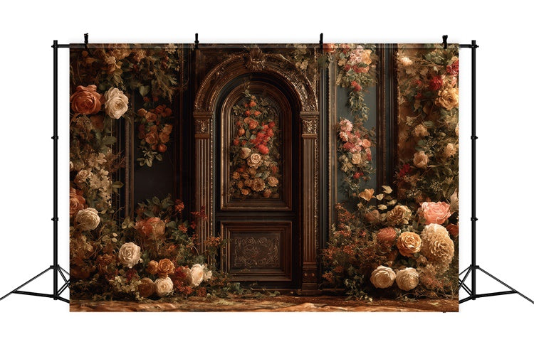 Antique Photo Backdrop Regal Arch Bloom Vintage Backdrop MRR7-223
