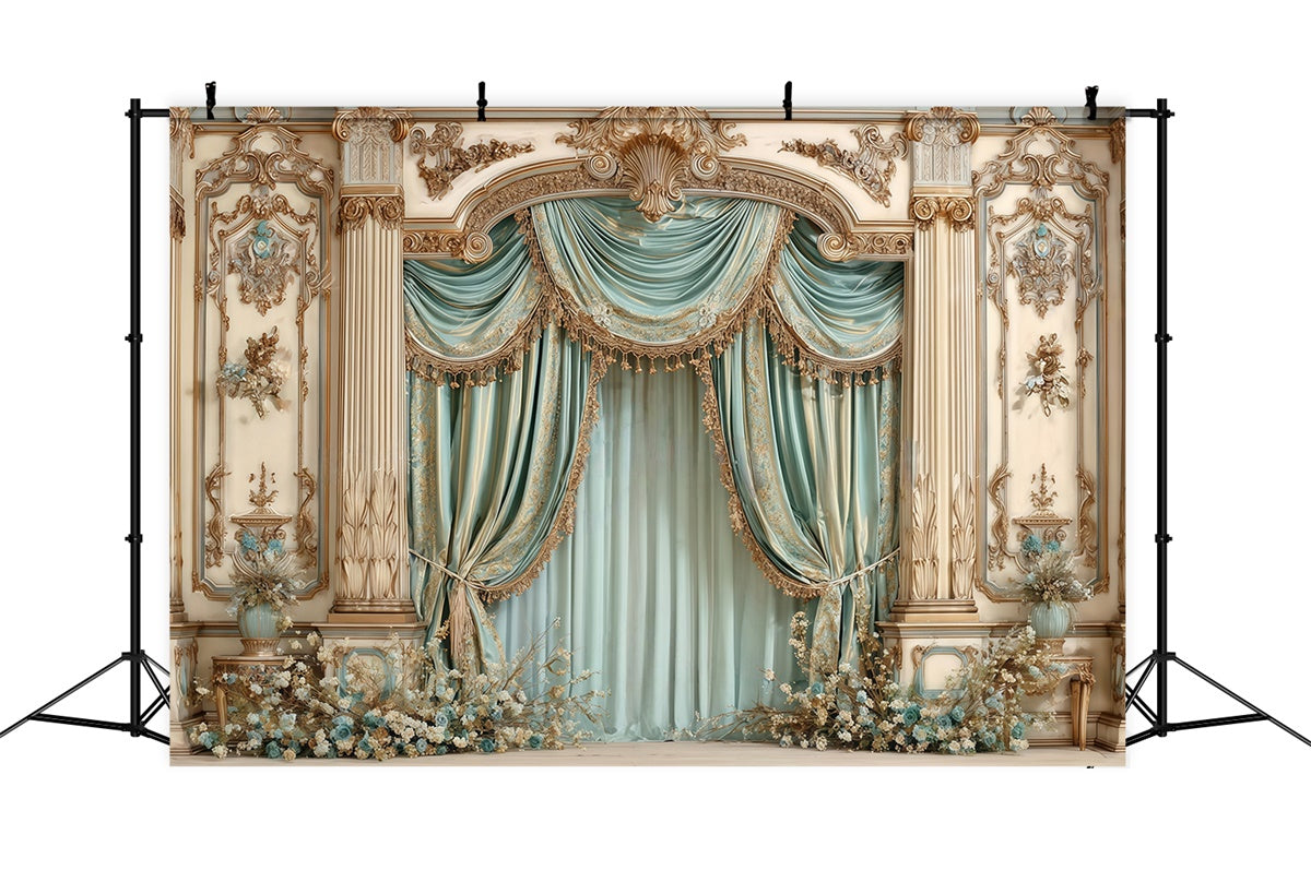 Rococo Backdrop Elegance Drape Vintage Photo Backdrop MRR7-224