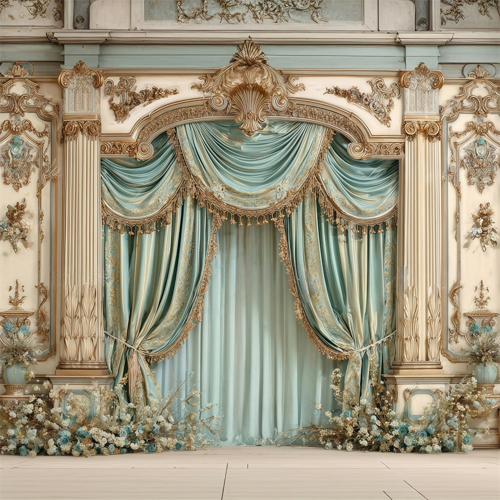 Rococo Backdrop Elegance Drape Vintage Photo Backdrop MRR7-224